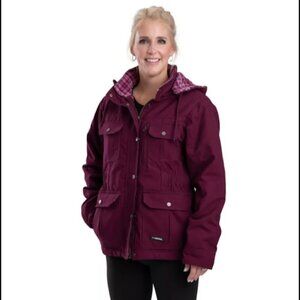 Berne 2XL insulated hooded softstone duck barn coat filled interior lining